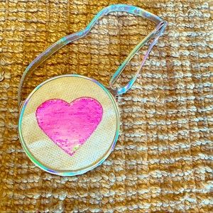 PS little girls reversible sequin round handbag.